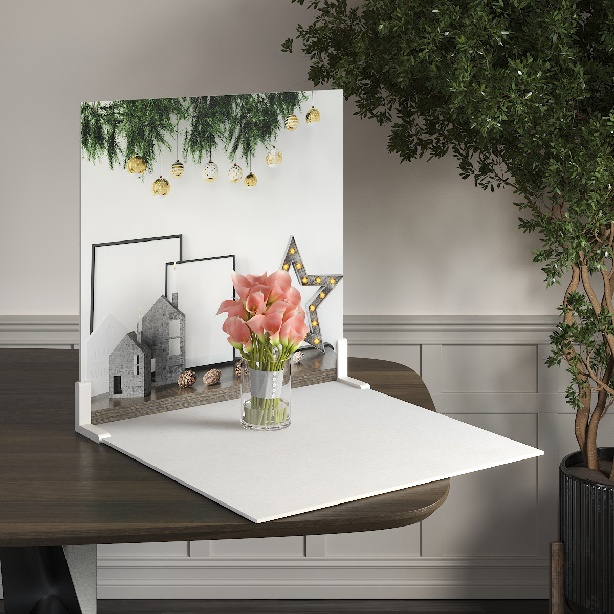 Пластиковий кутовий 2d фотофон, PolyPlast 40x40см - №62155