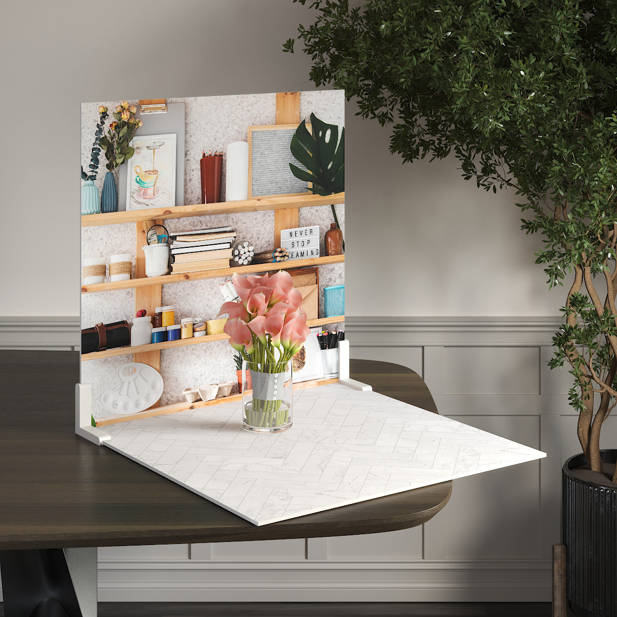 Пластиковий кутовий 2d фотофон, PolyPlast 40x40см - №62158