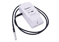 Беспроводной Wi-Fi выключатель Sonoff TH16 16А 3500В + Датчик температуры DS18B20 Белый KS, код: 7541985