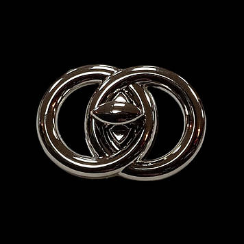 Замок на сумку 36*52 мм, нікель