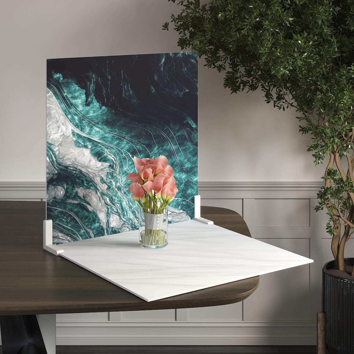 Пластиковий кутовий 2d фотофон, PolyPlast 40x40см - №62157