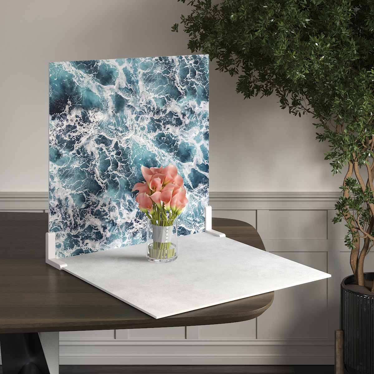 Пластиковий кутовий 2d фотофон, PolyPlast 40x40см - №62123