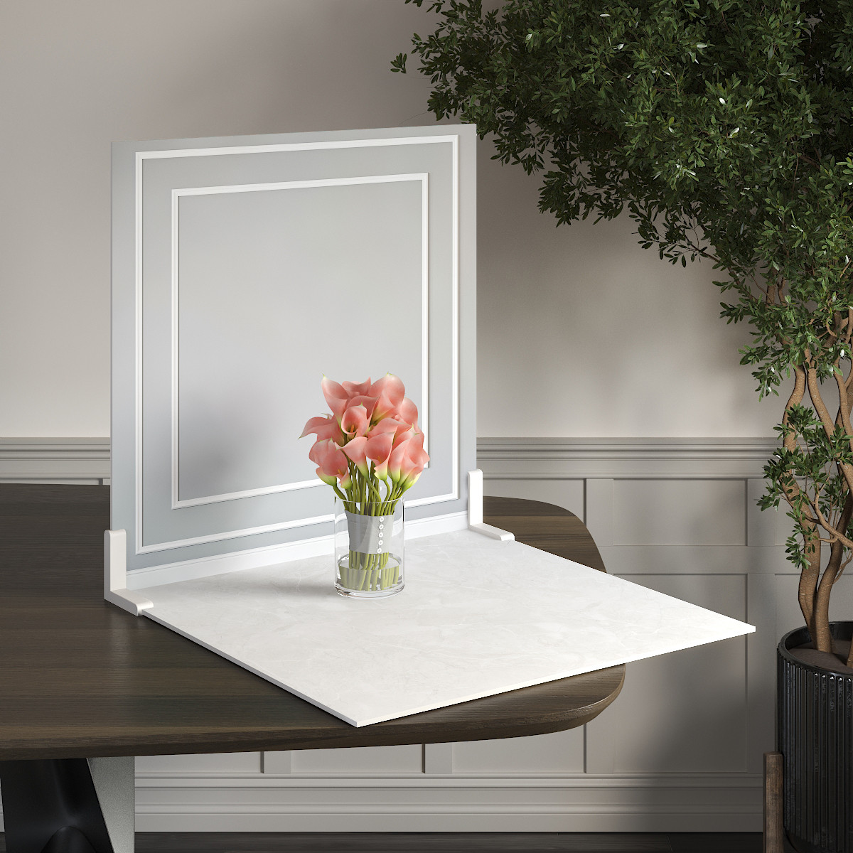 Пластиковий кутовий 2d фотофон, PolyPlast 40x40см - №62127