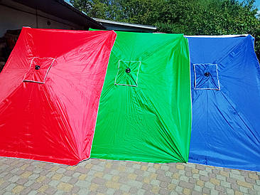 Парасолька торгова 3х2 з напиленням срібла