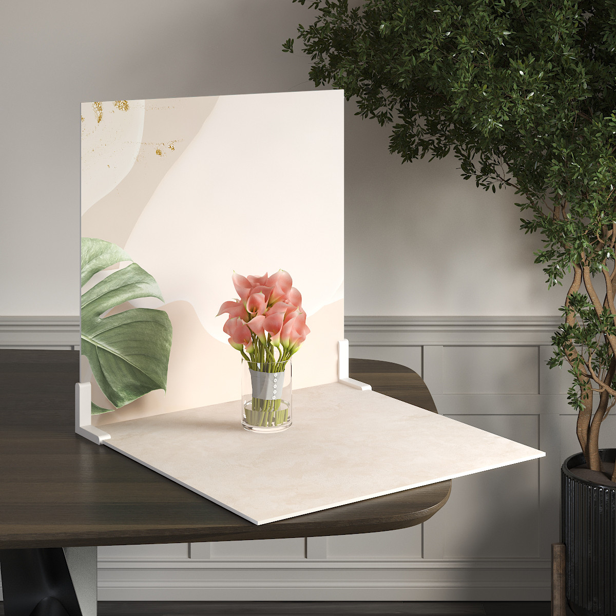 Пластиковий кутовий 2d фотофон, PolyPlast 40x40см - №62126