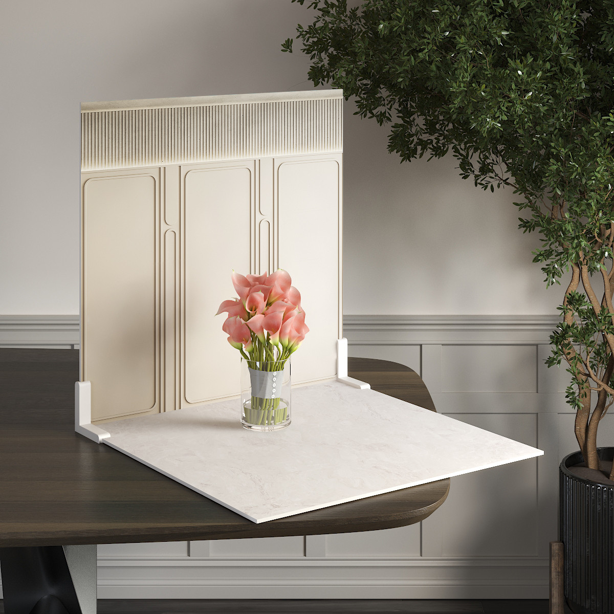 Пластиковий кутовий 2d фотофон, PolyPlast 40x40см - №62130