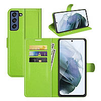 Чехол-книжка Litchie Wallet Samsung Galaxy S21 FE Light Green OS, код: 8112413