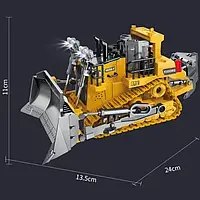Игрушечный Бульдозер на радиоуправлении + пульт + 2 х батарейки типа АА