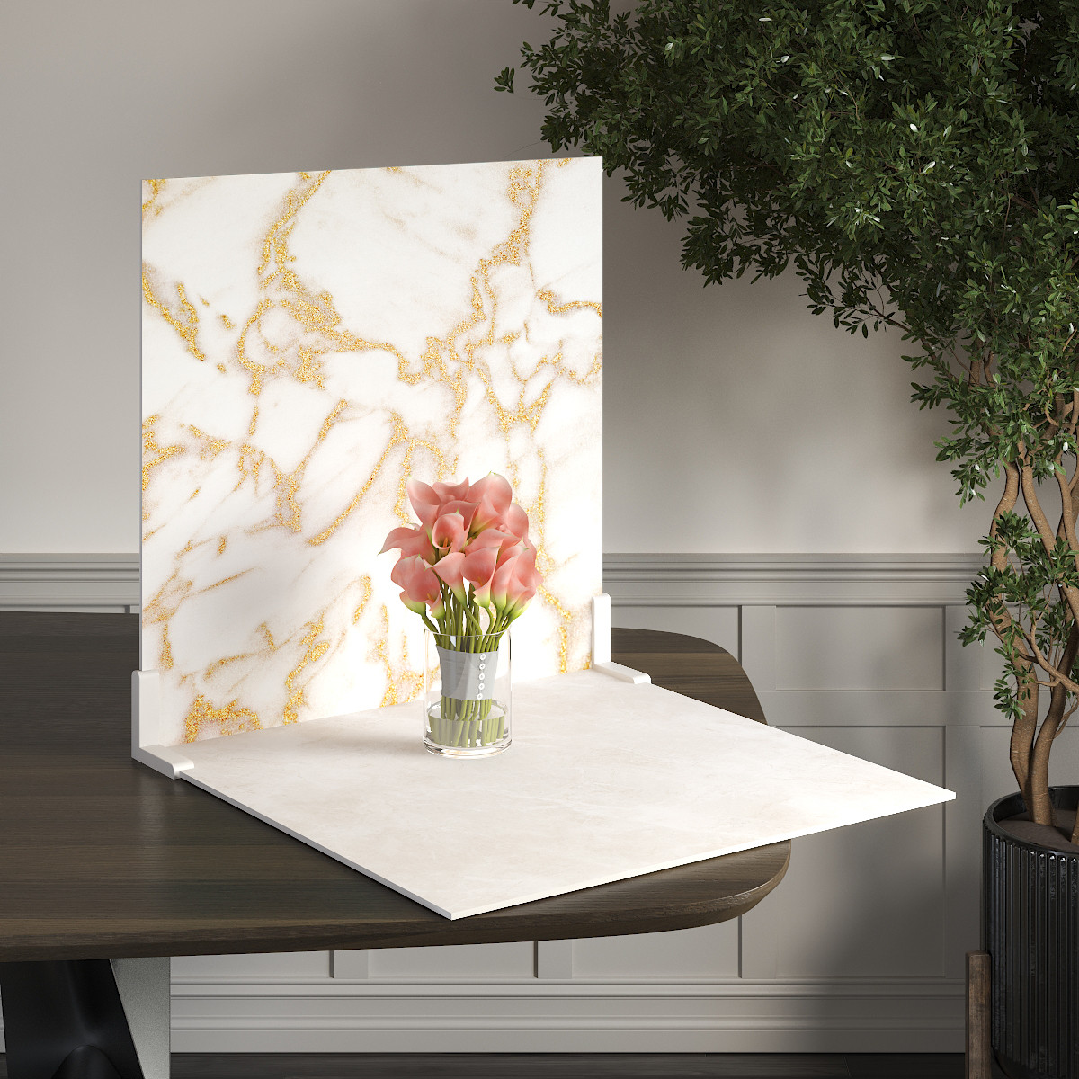 Пластиковий кутовий 2d фотофон, PolyPlast 40x40см - №62132