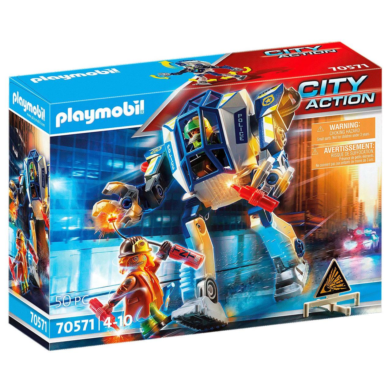 Ігровий набір Playmobil конструктор City Action Поліцейський робот 50 деталей