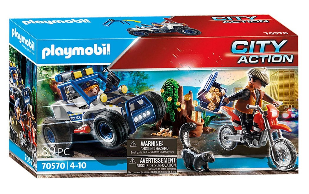 Ігровий набір Playmobil конструктор City Action Поліцейський джип із викрастим коштовностей 89 деталей