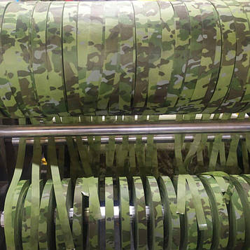 Стрічка для плетіння сітки маскувальної лIто "Мультикам зелень" 0,8 * 250 м, 70 г/м2 Спанбонд порізаний Флізелін Код/Артикул