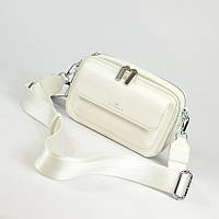 Белая женская маленькая сумка клатч Alex&Mia через плечо, Маленькая модная сумочка кросс-боди белого цвета