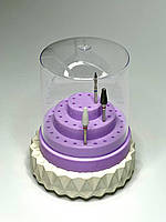 Підставка велика під фрези для манікюра на 48 шт бузкова