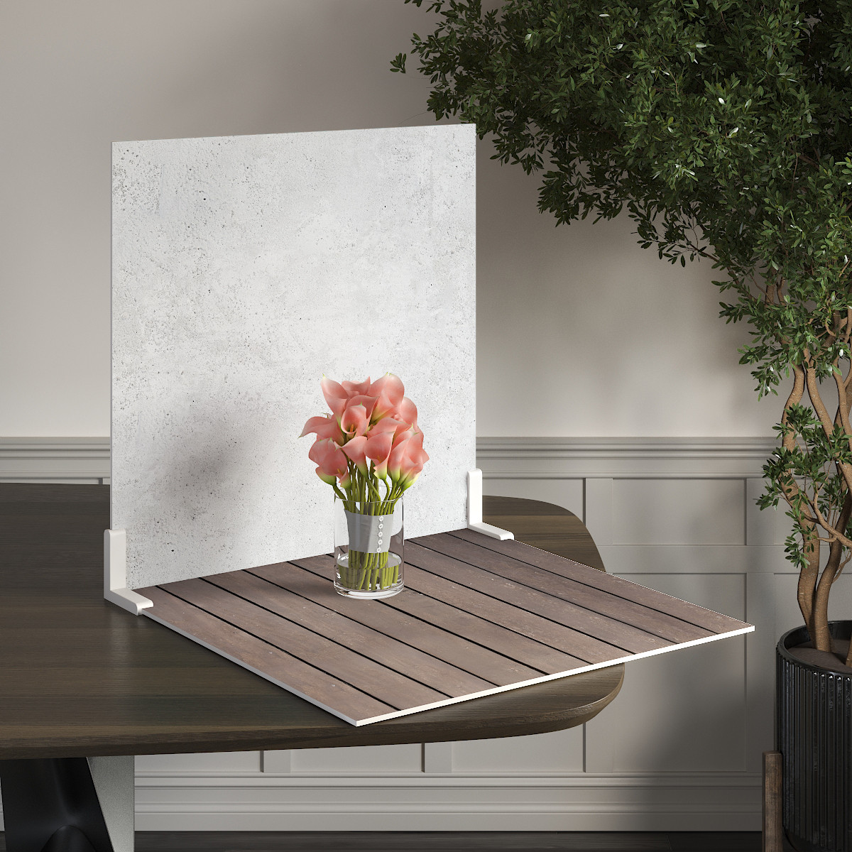 Пластиковий кутовий 2d фотофон, PolyPlast 40x40см - №62134
