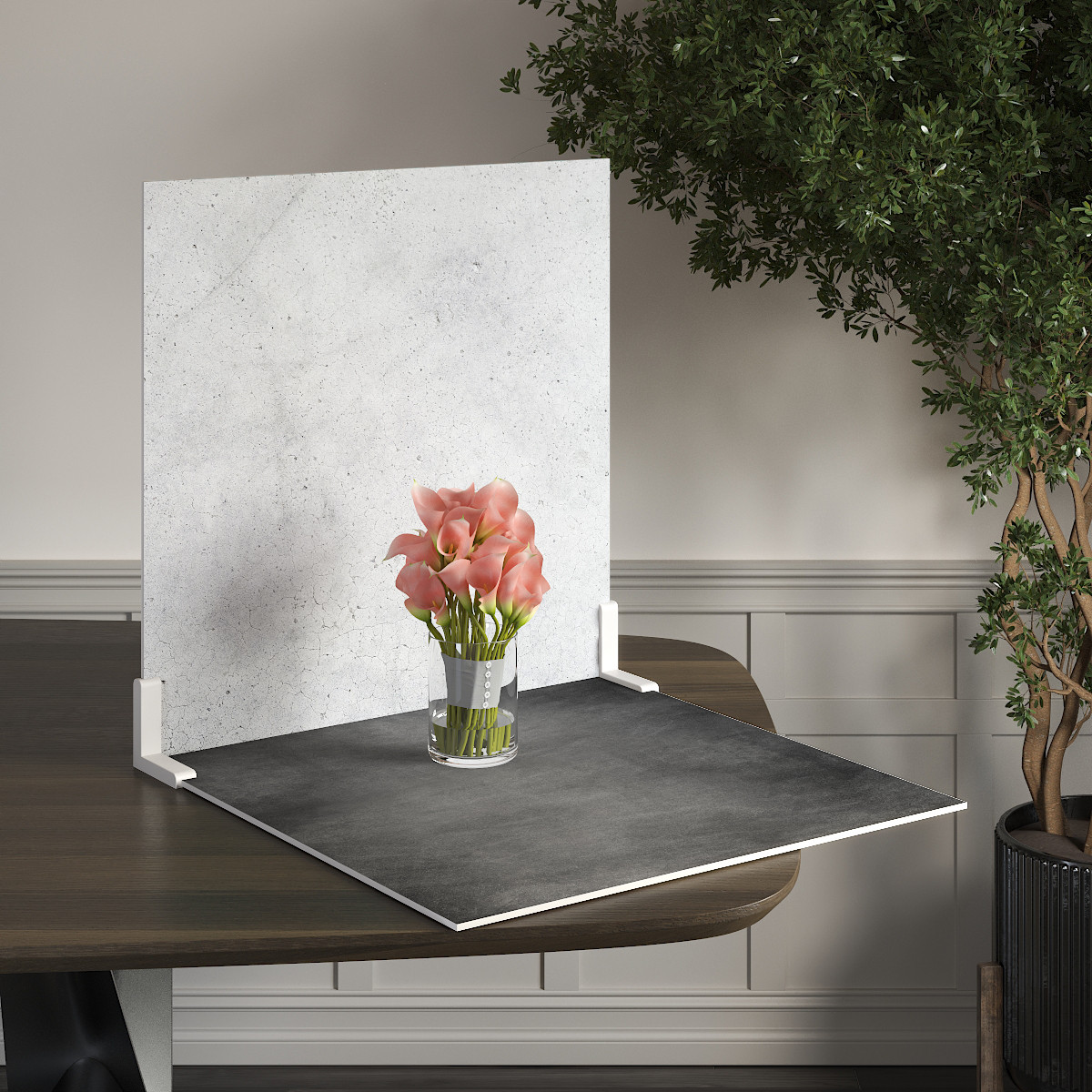 Пластиковий кутовий 2d фотофон, PolyPlast 40x40см - №62107