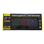 Механічна клавіатура з підсвічуванням AOAS M-700, Чорна / Провідна ігрова клавіатура / Геймерська клавіатура, фото 6