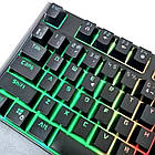 Механічна клавіатура з підсвічуванням AOAS M-700, Чорна / Провідна ігрова клавіатура / Геймерська клавіатура, фото 4