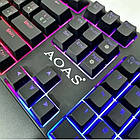 Механічна клавіатура з підсвічуванням AOAS M-700, Чорна / Провідна ігрова клавіатура / Геймерська клавіатура, фото 3