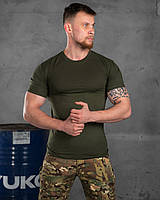 Тактическая футболка олива хлопок без надписей, Военная футболка олива хлопок Воин ukr юа
