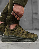 Тактические мужские кроссовки олива камуфляж, Военные кроссовки олива Воин ukr юа