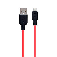 USB Hoco X21 Plus Silicone Lightning Цвет Черно-Красный h