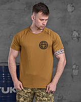 Тактическая футболка койот отводит пот Airborn, Военная футболка койот coolmax Воин ukr юа