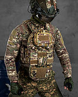 Тактическая плитоноска мультикам Revansh с рюкзаком, Военная плитоноска мультикам с быстрым сбросом Воин ukr