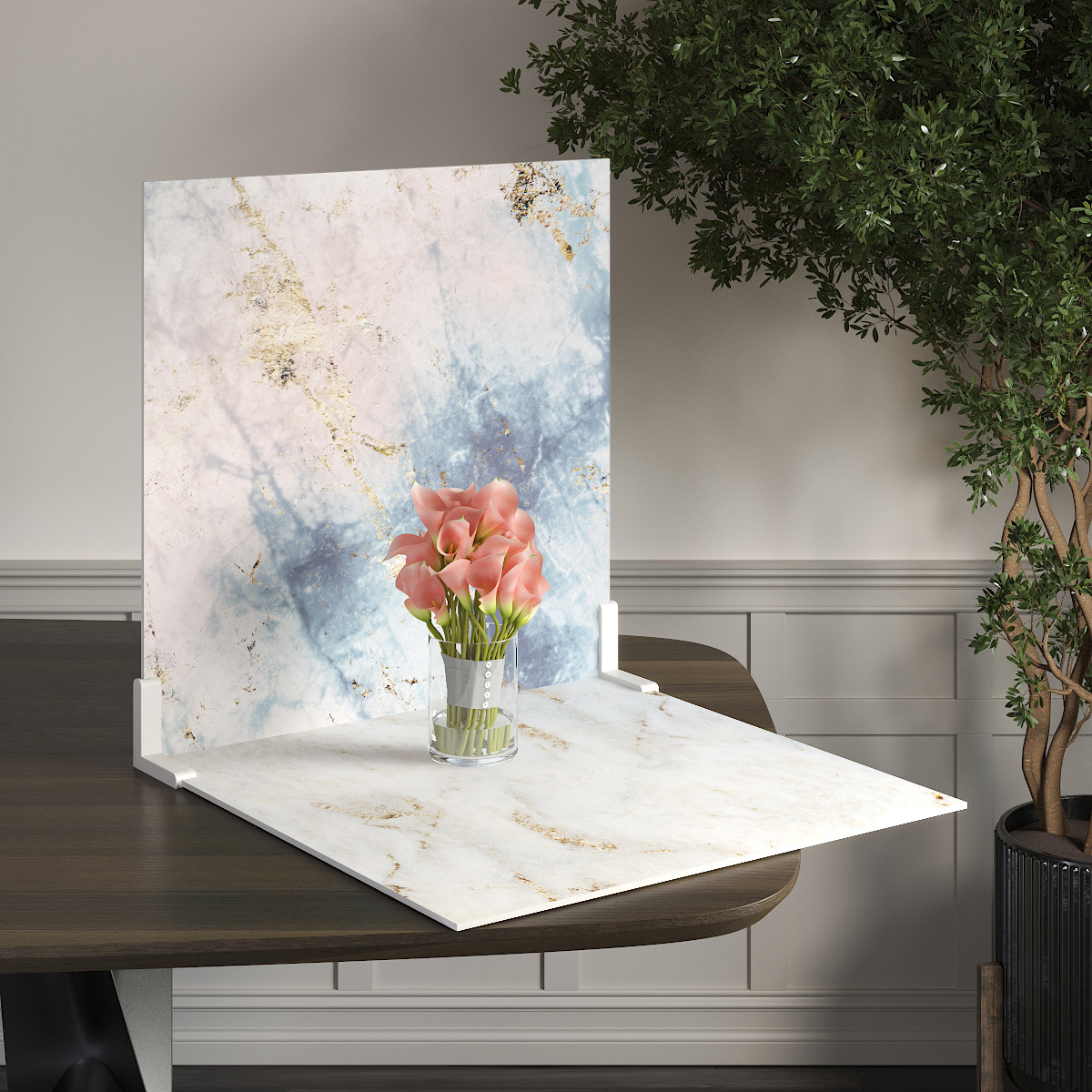 Пластиковий кутовий 2d фотофон, PolyPlast 40x40см - №62118