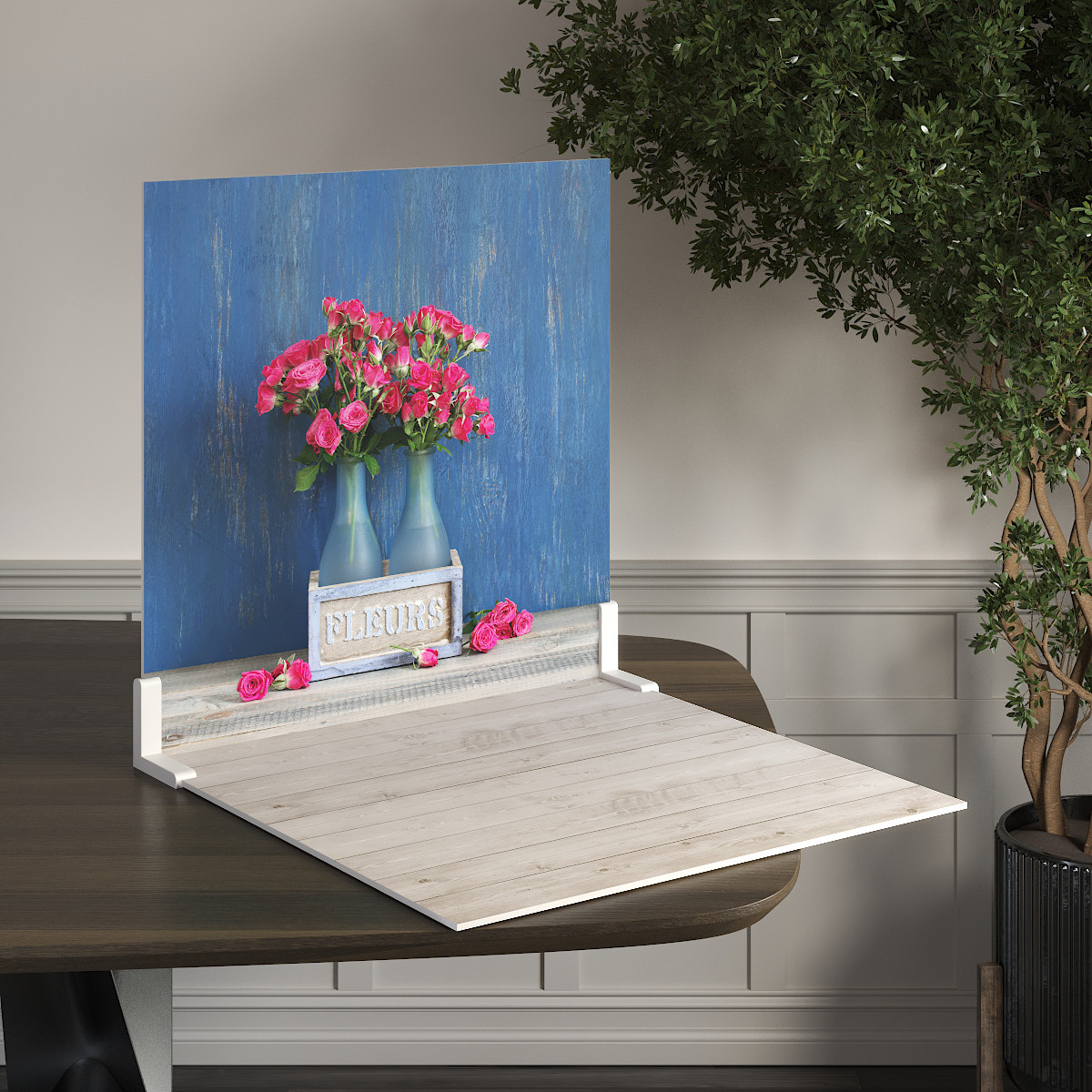 Пластиковий кутовий 2d фотофон, PolyPlast 40x40см - №62119