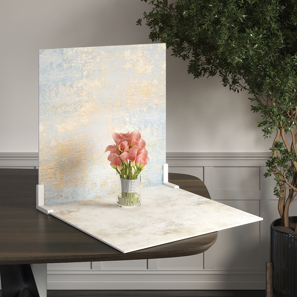 Пластиковий кутовий 2d фотофон, PolyPlast 40x40см - №62082