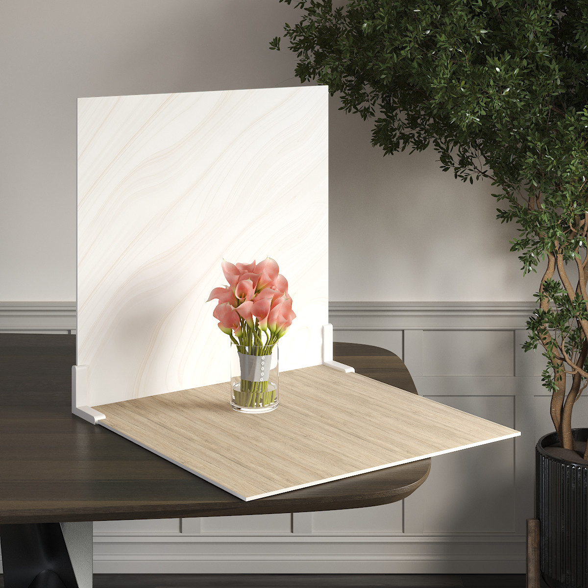 Пластиковий кутовий 2d фотофон, PolyPlast 40x40см - №62083