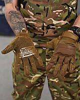 Перчатки тактические койот Wallizard, Военные армейские перчатки койот коричневого цвета Воин ukr юа