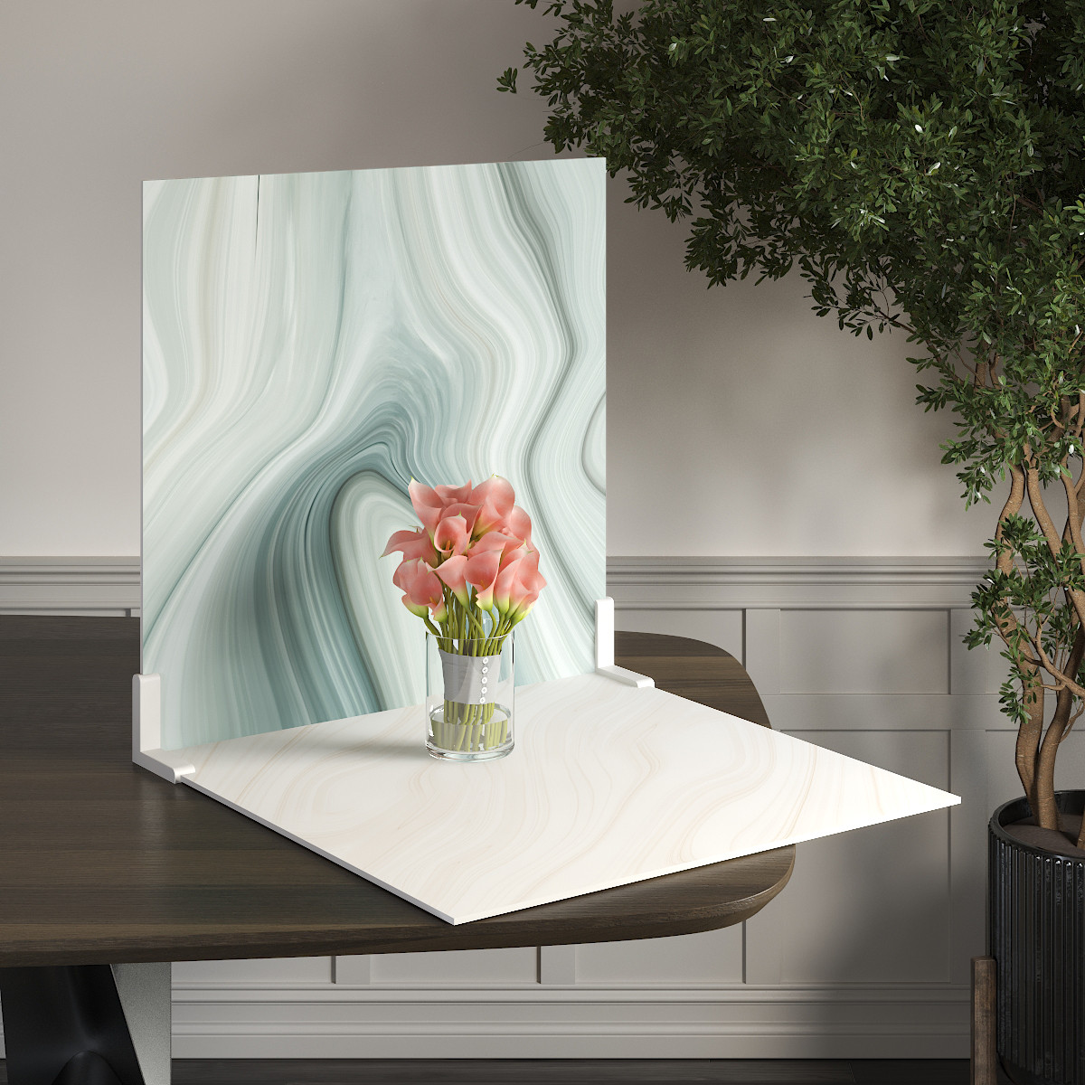 Пластиковий кутовий 2d фотофон, PolyPlast 40x40см - №62084