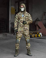 Тактичний військовий костюм 3 в 1 мультикам з наколінниками, Військова тактична форма 3 в 1 мультикам Воїн ukr юа