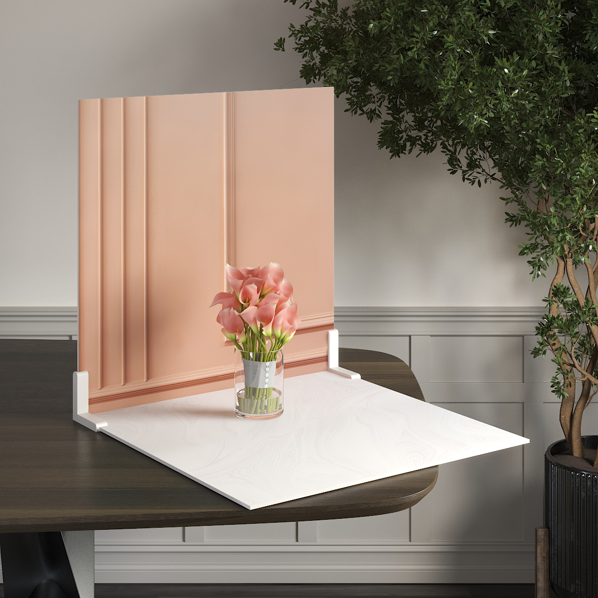 Пластиковий кутовий 2d фотофон, PolyPlast 40x40см - №62085