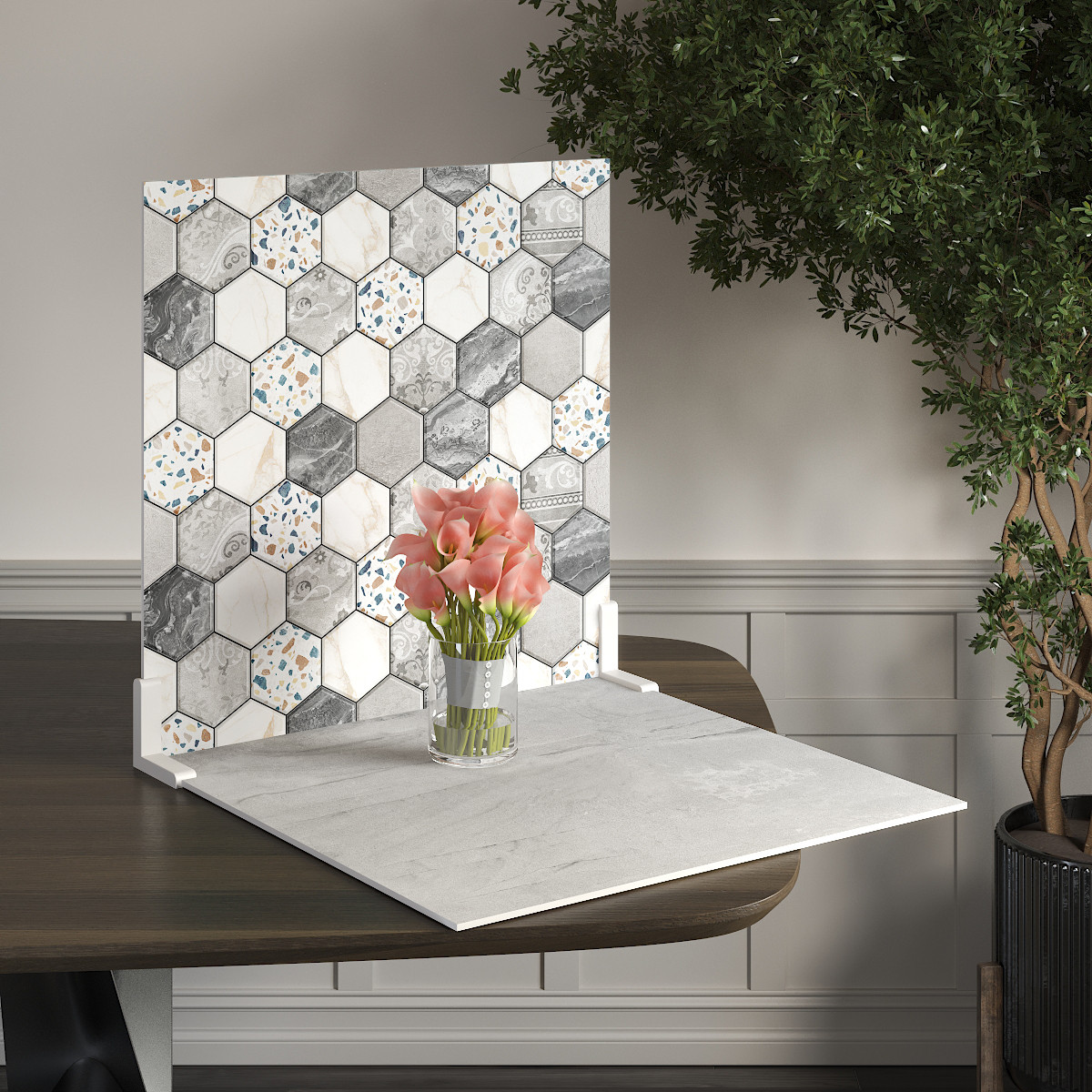 Пластиковий кутовий 2d фотофон, PolyPlast 40x40см - №62092