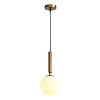 Подвесной светильник люстра со стеклянным плафоном PL098-G на 1 лампочку медный, SIRIUS-L