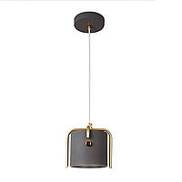 Подвесной светильник-цилиндр люстра в стиле лофт PL072 на 1 лампочку серый/золото, SIRIUS-L