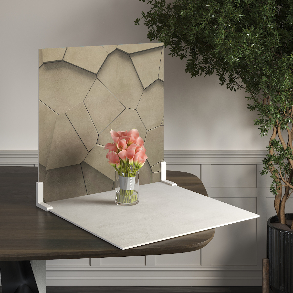 Пластиковий кутовий 2d фотофон, PolyPlast 40x40см - №62093