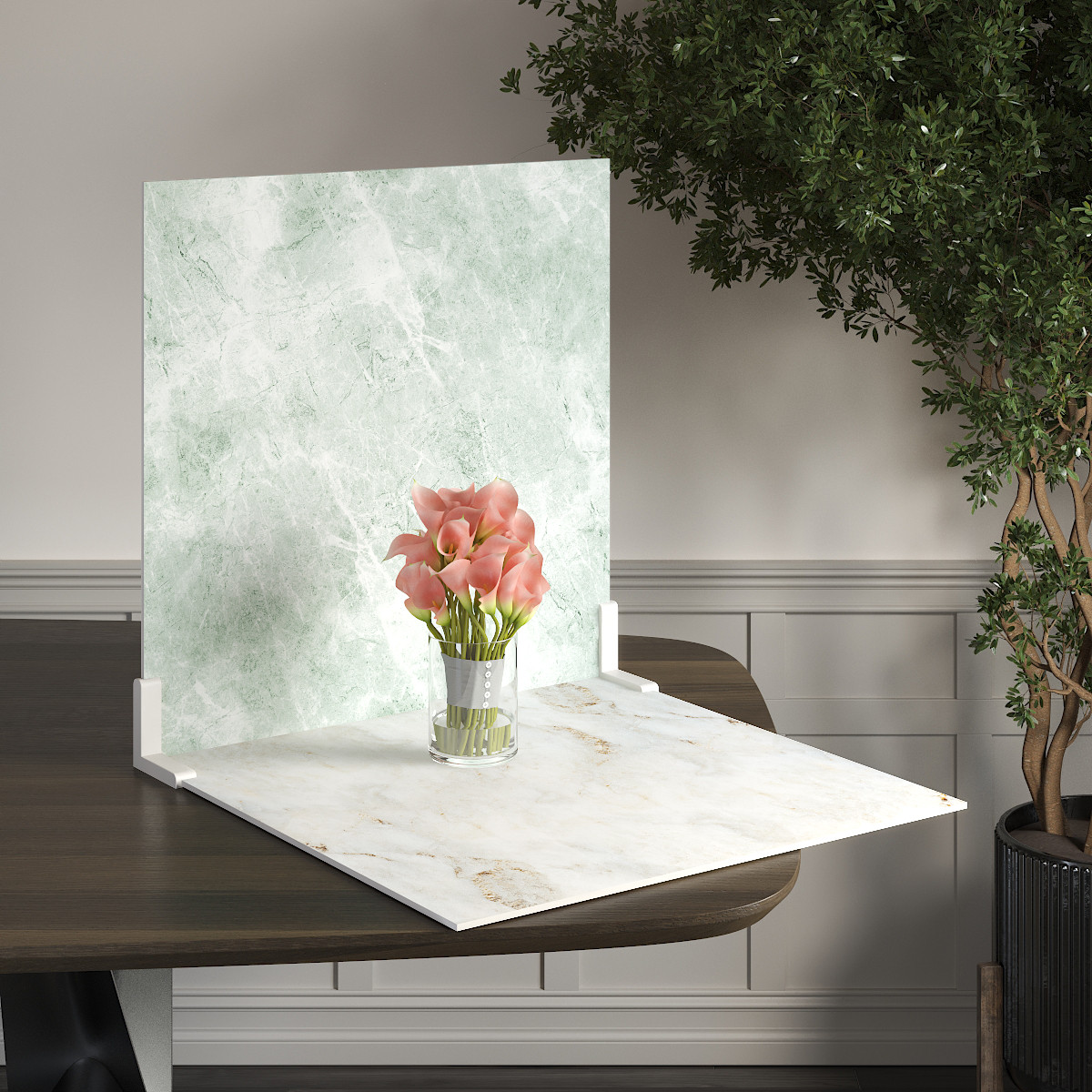 Пластиковий кутовий 2d фотофон, PolyPlast 40x40см - №62098
