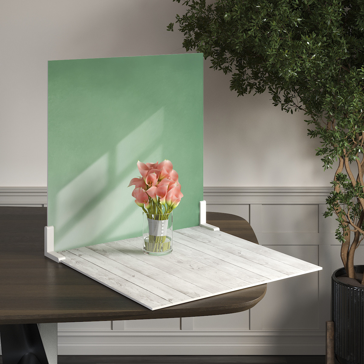 Пластиковий кутовий 2d фотофон, PolyPlast 40x40см - №62099