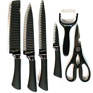 Набір кухонних ножів Zepter ZP-007 з нержавіючої сталі якісні кухонні ножі керамічні