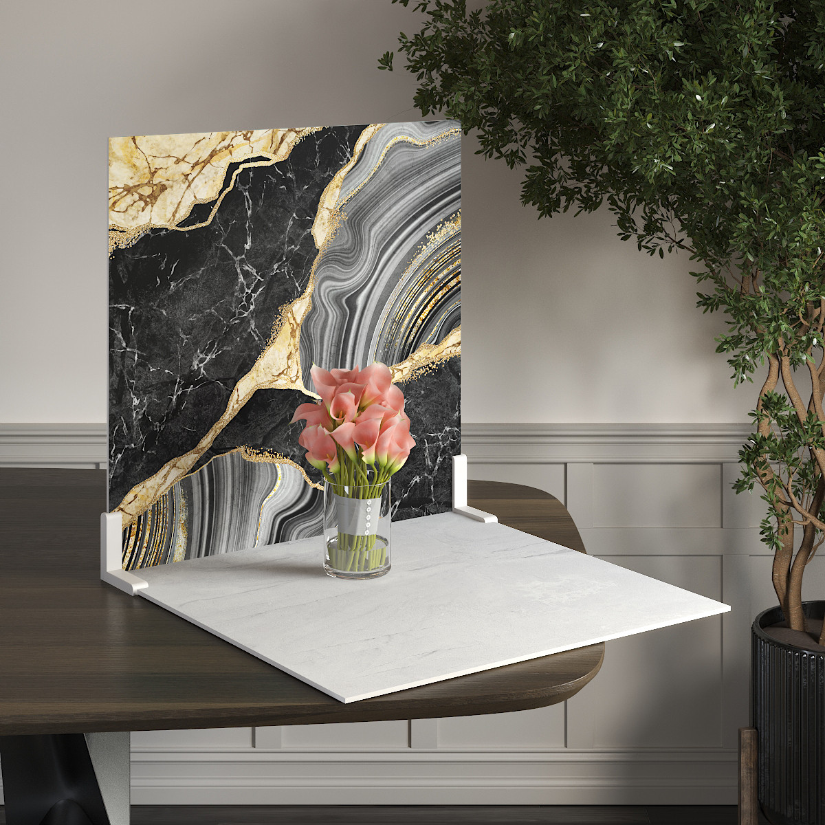 Пластиковий кутовий 2d фотофон, PolyPlast 40x40см - №62061