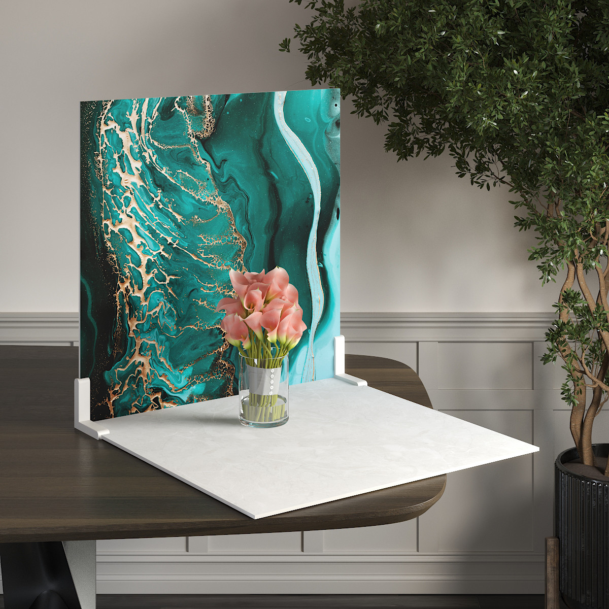 Пластиковий кутовий 2d фотофон, PolyPlast 40x40см - №62063