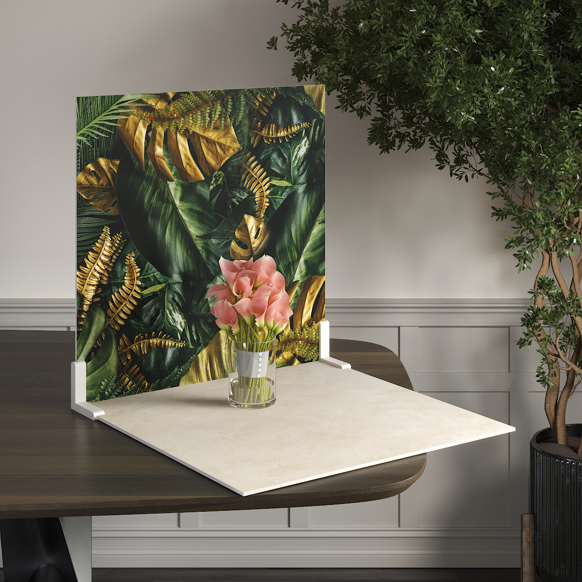 Пластиковий кутовий 2d фотофон, PolyPlast 40x40см - №62064