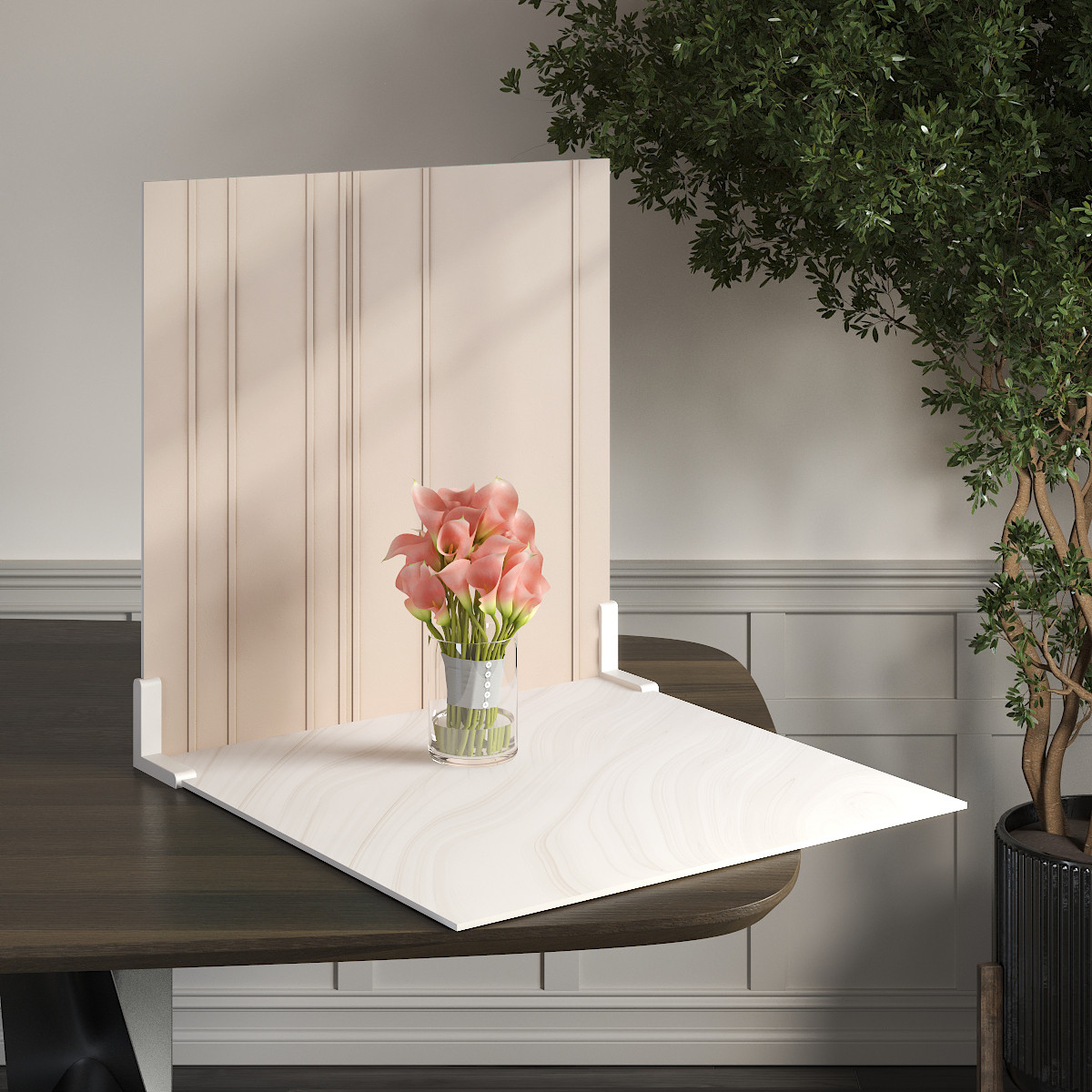 Пластиковий кутовий 2d фотофон, PolyPlast 40x40см - №62065