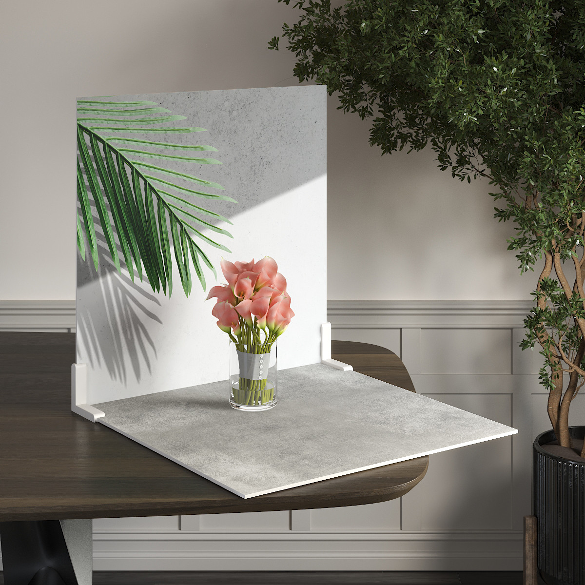 Пластиковий кутовий 2d фотофон, PolyPlast 40x40см - №62068