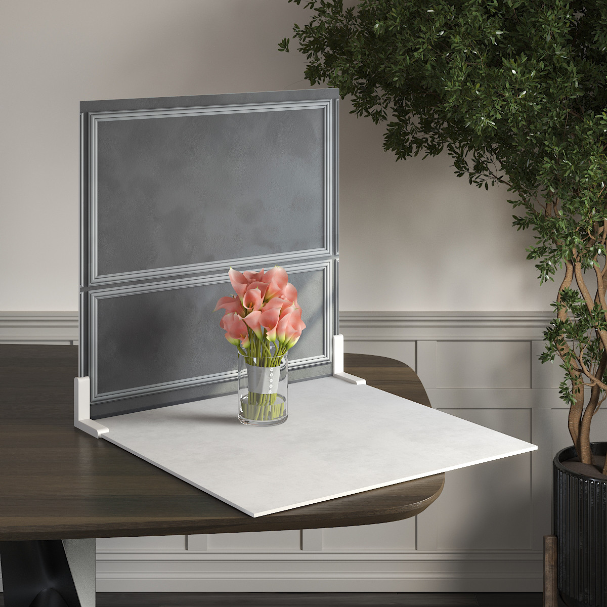 Пластиковий кутовий 2d фотофон, PolyPlast 40x40см - №62073