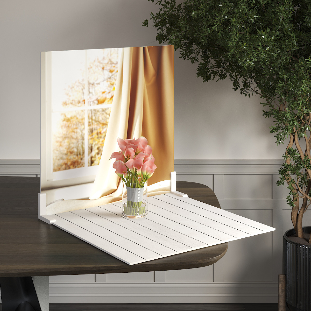 Пластиковий кутовий 2d фотофон, PolyPlast 40x40см - №62077